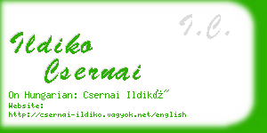 ildiko csernai business card